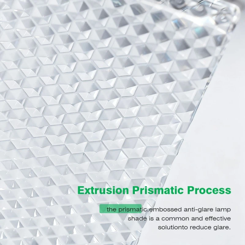 Pantalla de lámpara de extrusión en relieve acrílico