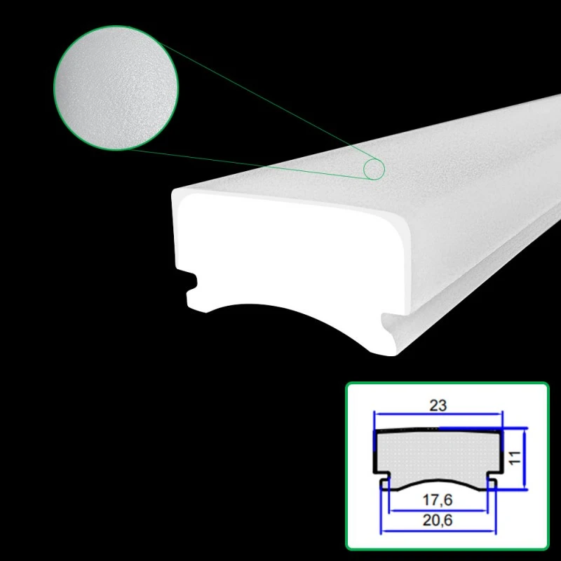 Pantalla de lámpara de extrusión acrílica esmerilada