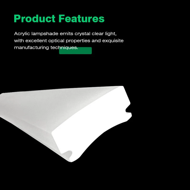 Pantalla de lámpara de extrusión acrílica mate