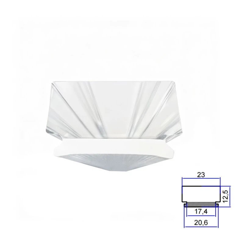Pantalla de lámpara de extrusión transparente acrílica